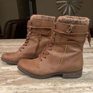 Brown booties Size 9